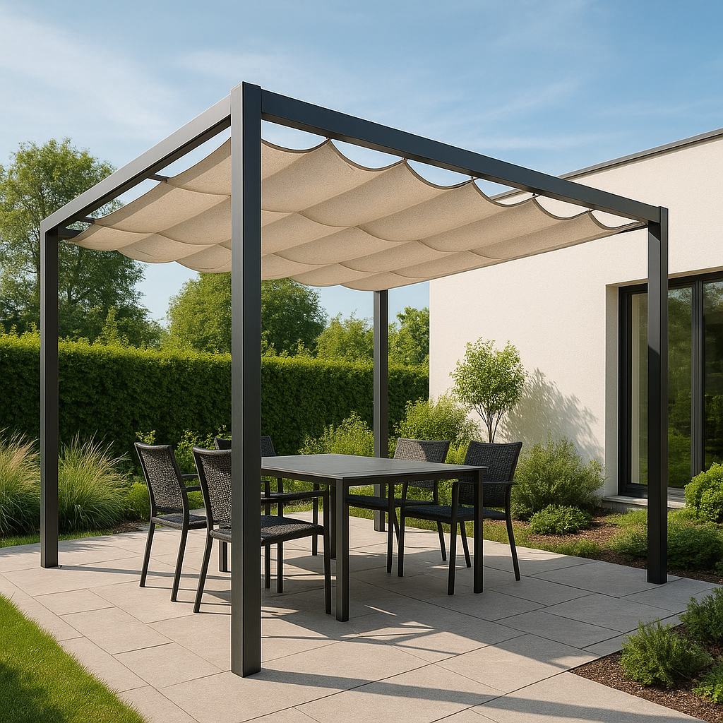 Czym są pergole z dachem tkaninowym?